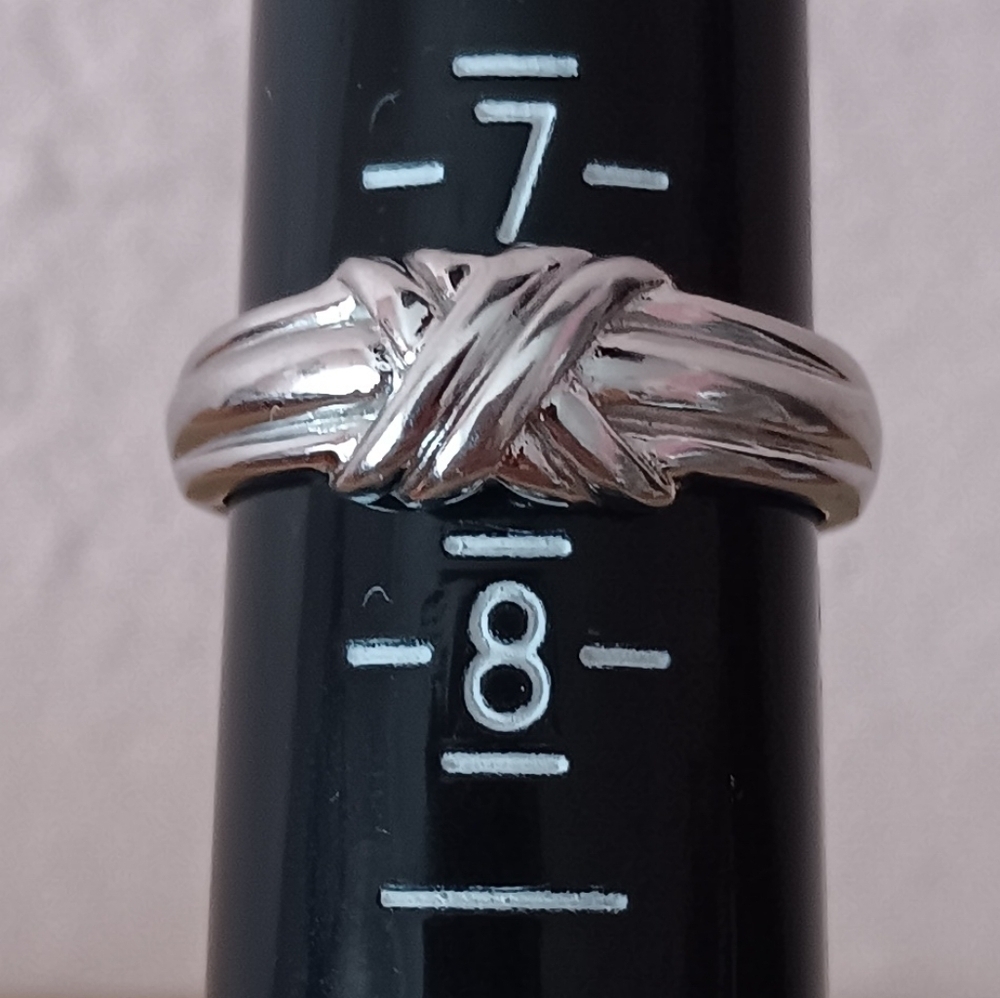 FAS Stamped Silver Tone Ring - Picture 8 of 10